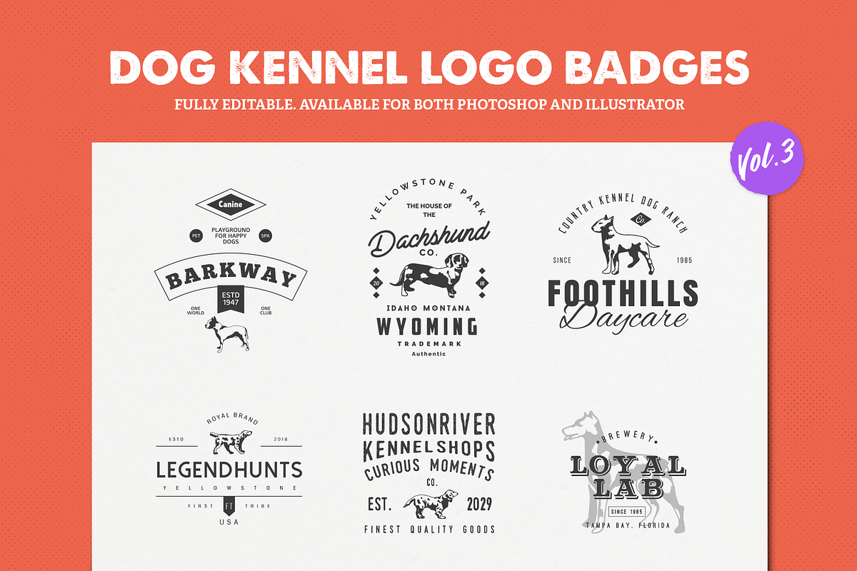 Dog Kennel Logo Badges Vol.3 in Logo Templates - product preview 8