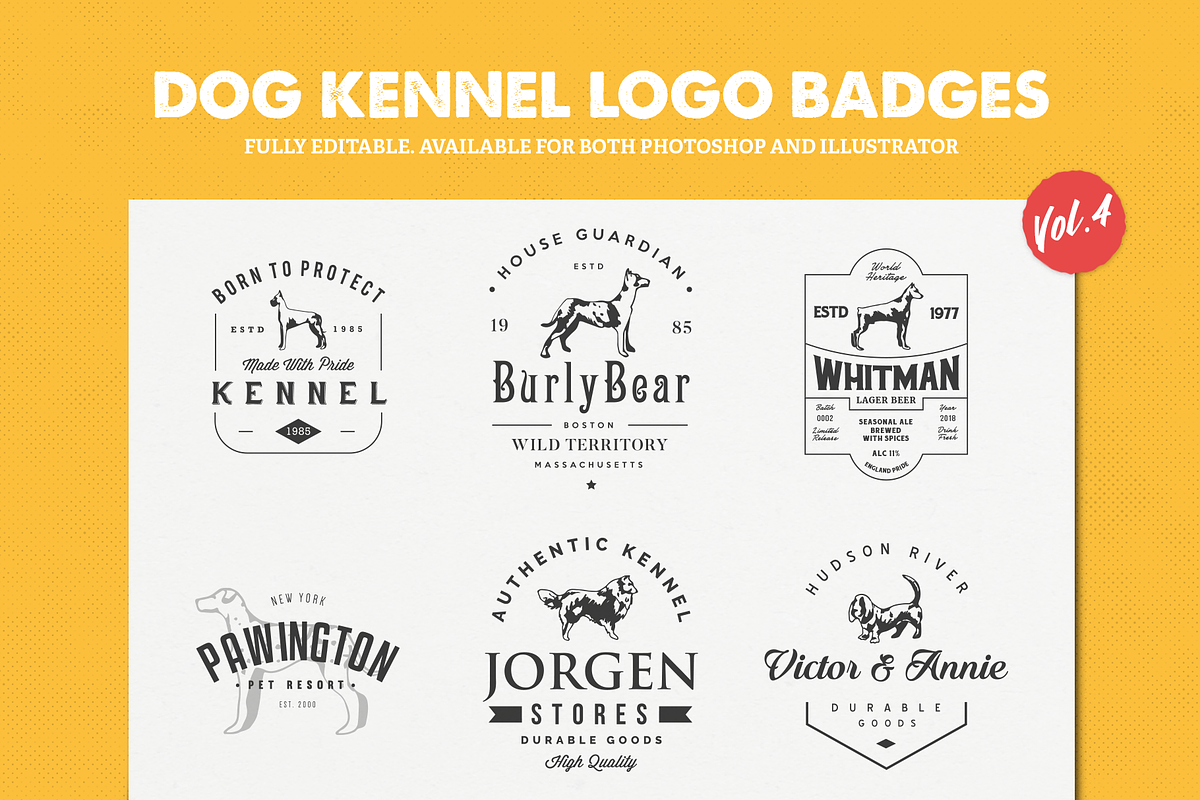 Dog Kennel Logo Badges Vol.4 in Logo Templates - product preview 8