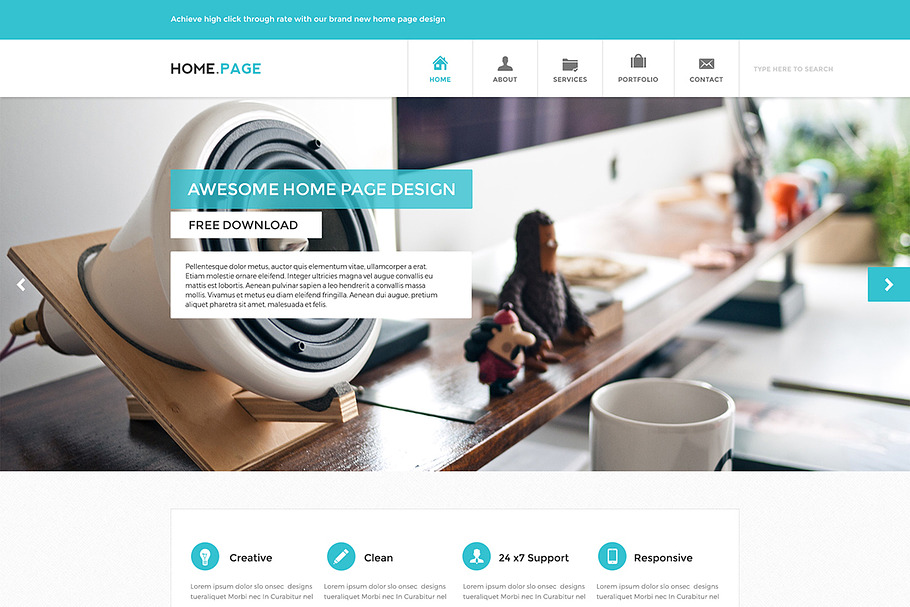 PSD Website Template - Home.Page