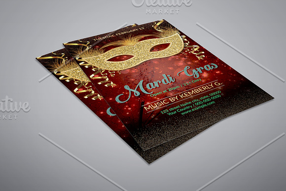 Mardi Gras Invitation Flyer V741 in Flyer Templates - product preview 3