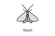 Moth color icon