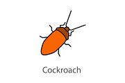 Cockroach color icon