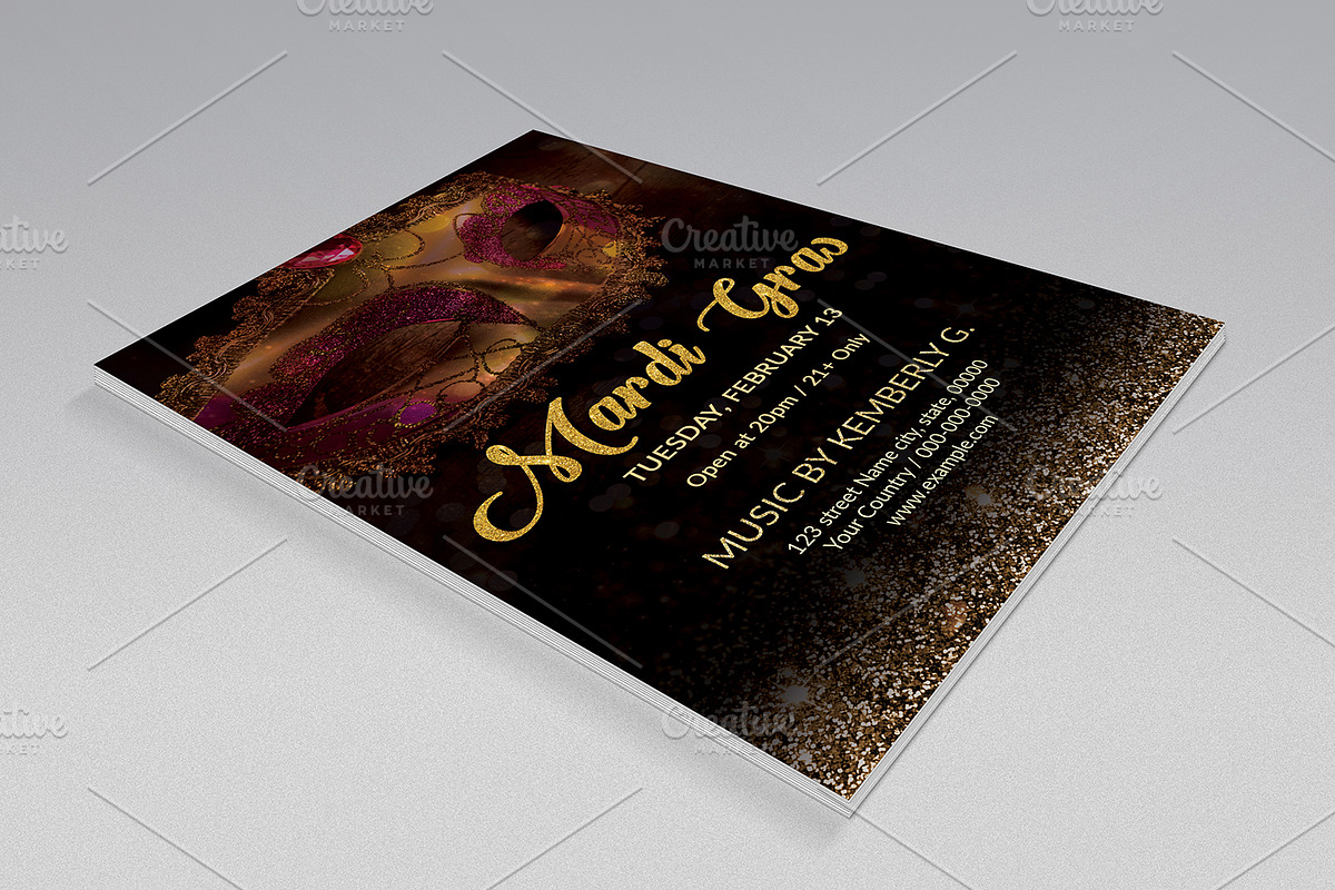 Mardi Gras Flyer Template V742 in Flyer Templates - product preview 8