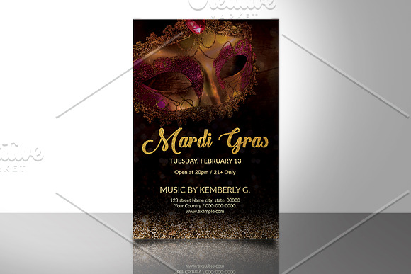 Mardi Gras Flyer Template V742 in Flyer Templates - product preview 1