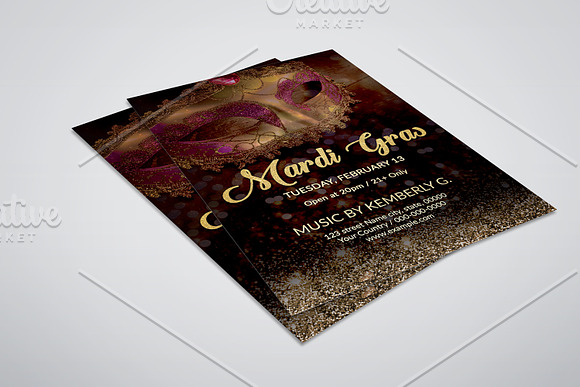 Mardi Gras Flyer Template V742 in Flyer Templates - product preview 3