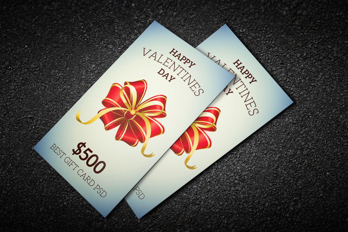 Valentines Day Gift Card in Card Templates - product preview 8