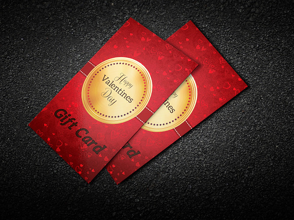 Valentines Day Gift Cards in Card Templates - product preview 1