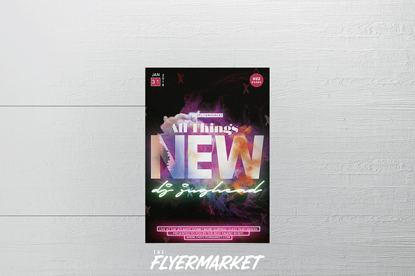 All Things New Party Flyer Template