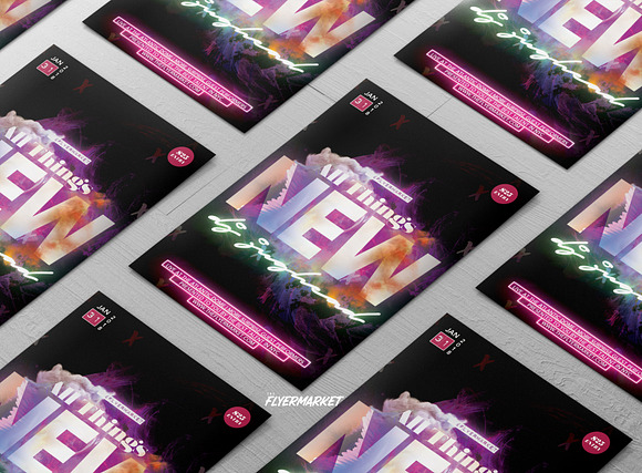 All Things New Party Flyer Template in Flyer Templates - product preview 2