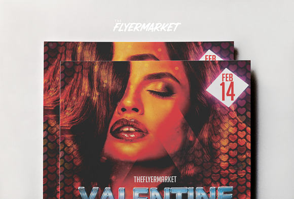 Valentine’s Party Flyer Template v2 in Flyer Templates - product preview 2