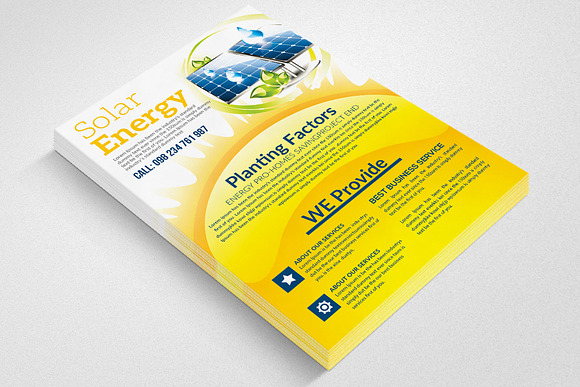 Solar Panel Energy Flyer Template in Flyer Templates - product preview 1