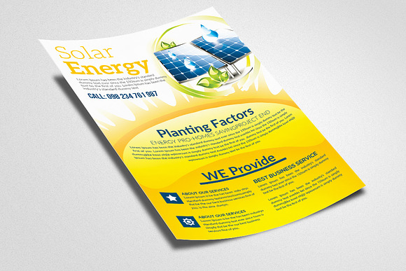 Solar Panel Energy Flyer Template in Flyer Templates - product preview 2