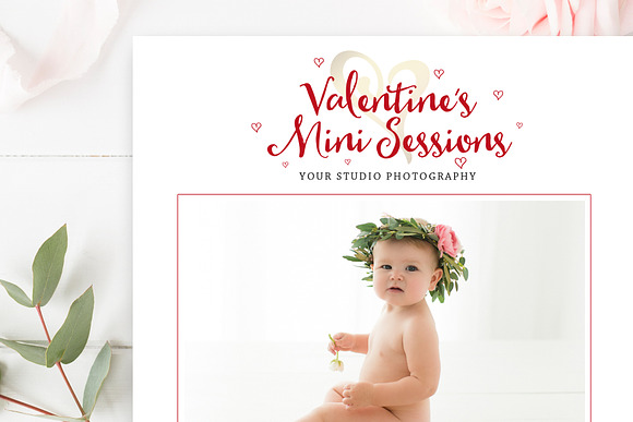 Valentine's Mini Session Template in Flyer Templates - product preview 1