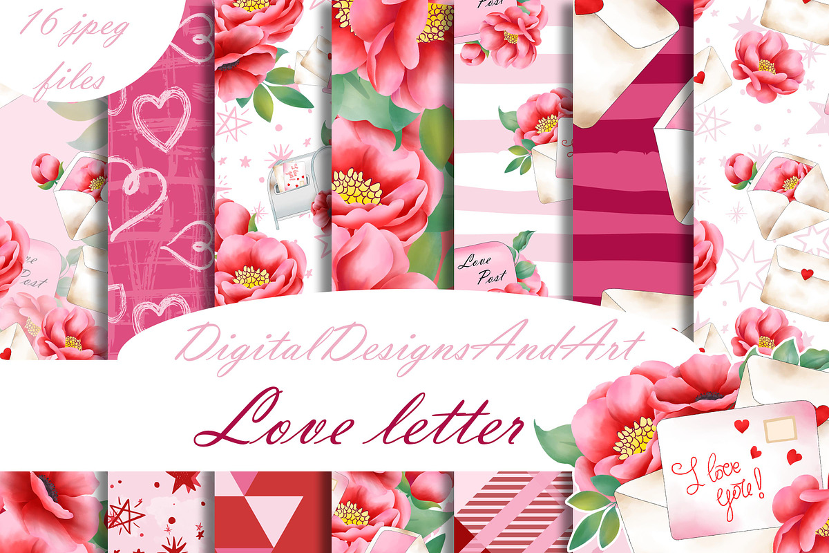 Love letter pattern in Patterns - product preview 8