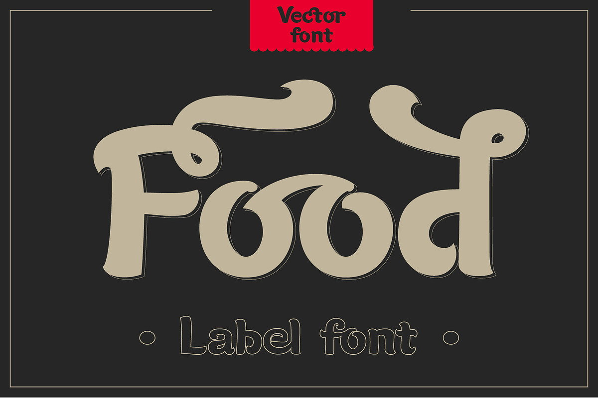 LabelFood font, vector letters in Script Fonts - product preview 8