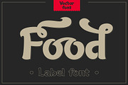 LabelFood font, vector letters