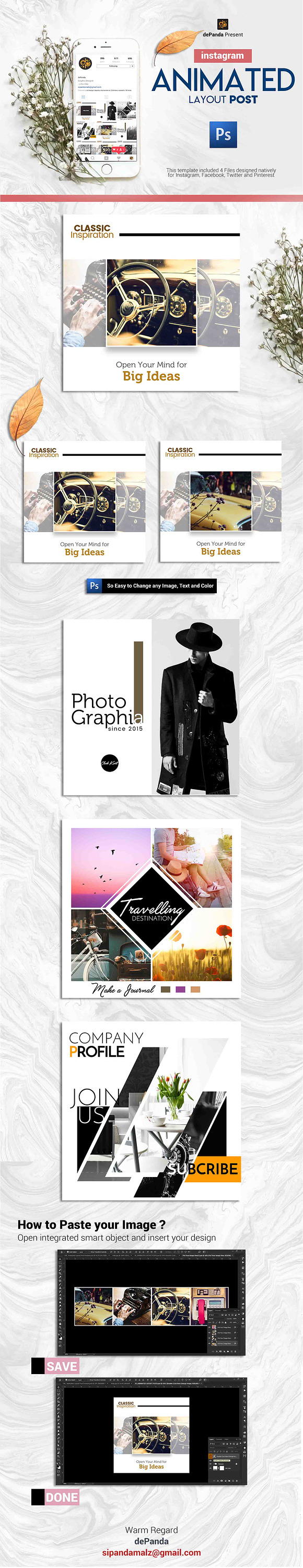 ANIMATED Layout Post Instagram  in Social Media Templates - product preview 4