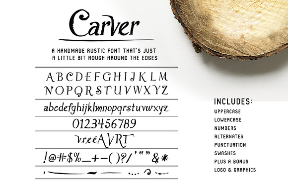 Carver Font + Extras in Display Fonts - product preview 1