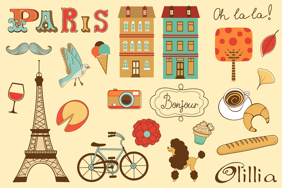 Paris set in Illustrations - product preview 8