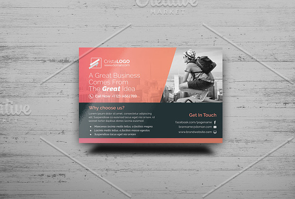 Post-Card in Postcard Templates - product preview 2