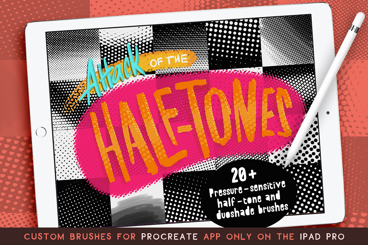 Procreate Half-tones in Photoshop Brushes - product preview 8