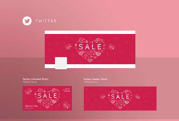 Social Media Pack | Valentine's Day in Social Media Templates - product preview 3