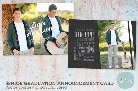 AG009 Senior Graduation Card in Postcard Templates - product preview 1