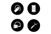 Gadgets glyph icons set
