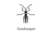 Grasshopper glyph icon
