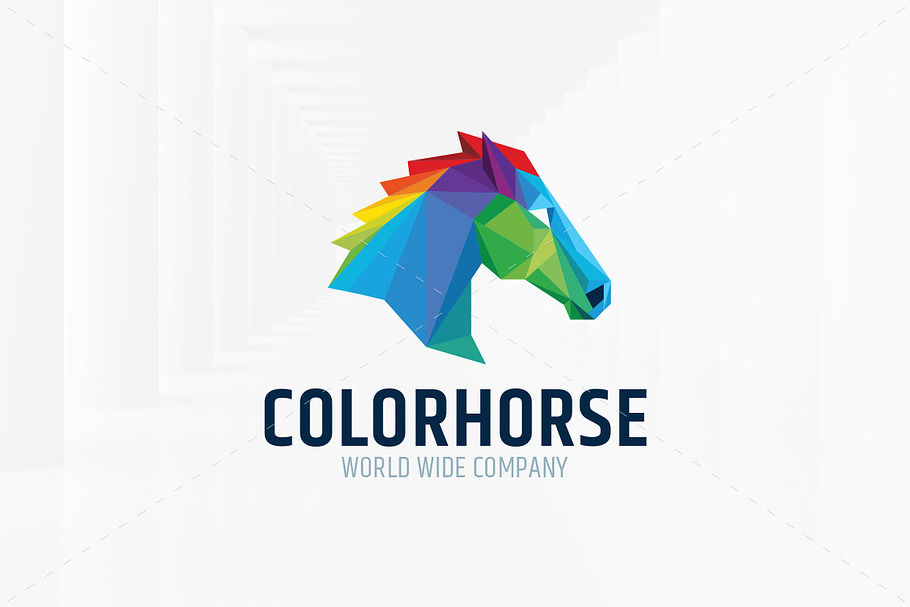 Color Horse Logo Template