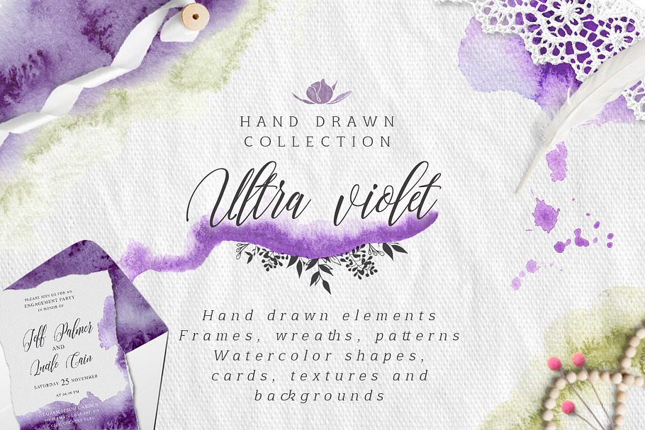 Ultra Violet watercolor collection