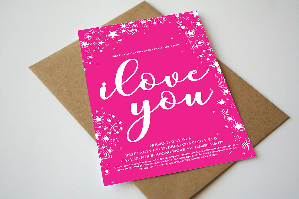 Valentines Day Invitation in Postcard Templates - product preview 8