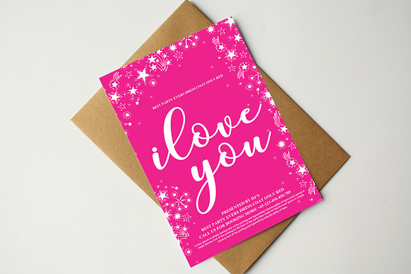 Valentines Day Invitation in Postcard Templates - product preview 1