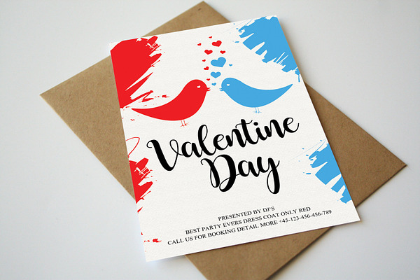 Valentine Day Greeting Card Template