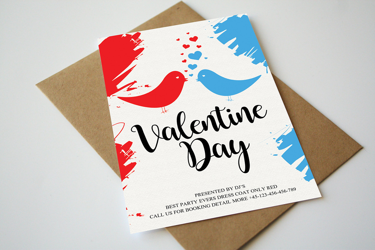 Valentine Day Greeting Card Template in Postcard Templates - product preview 8