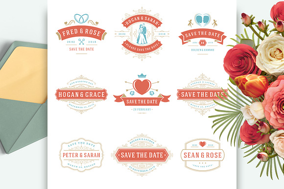 18 Wedding Logos and Badges in Logo Templates - product preview 5