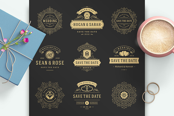 18 Wedding Logos and Badges in Logo Templates - product preview 1