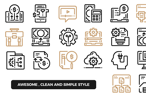 260 Business Line Icons Collection in Business Icons - product preview 1