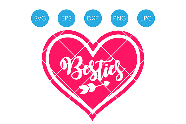 Besties Best Friends SVG Cut File