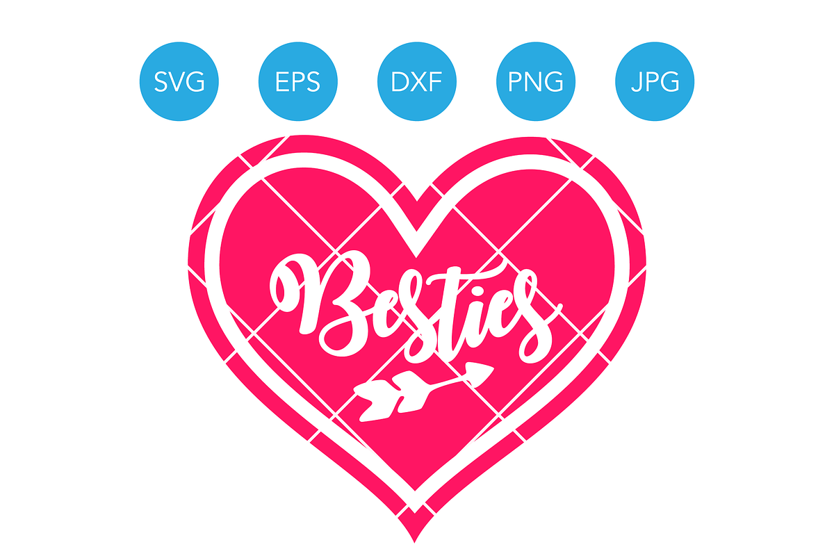 Besties Best Friends SVG Cut File in Illustrations - product preview 8