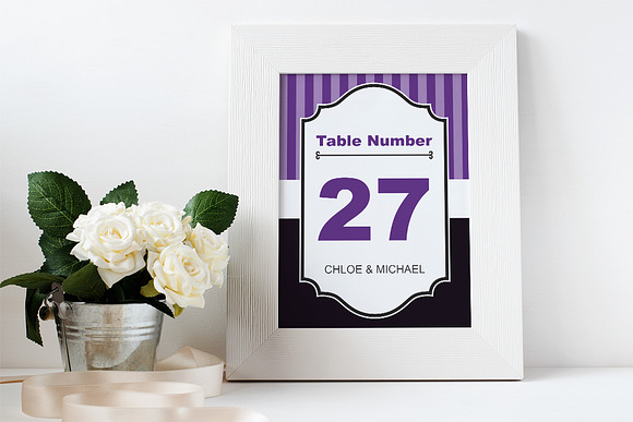 Purple Black Wedding Suite in Wedding Templates - product preview 5