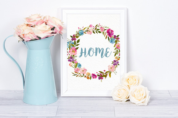Spring Lush Watercolor Flowers PNG in Illustrations - product preview 3