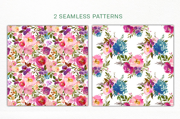 Spring Lush Watercolor Flowers PNG in Illustrations - product preview 7