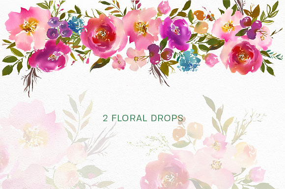 Spring Lush Watercolor Flowers PNG in Illustrations - product preview 12