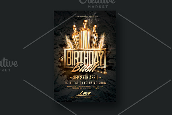 Birthday Party Flyers in Flyer Templates - product preview 1