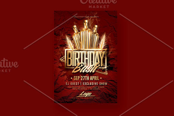 Birthday Party Flyers in Flyer Templates - product preview 2