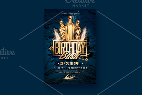 Birthday Party Flyers in Flyer Templates - product preview 4