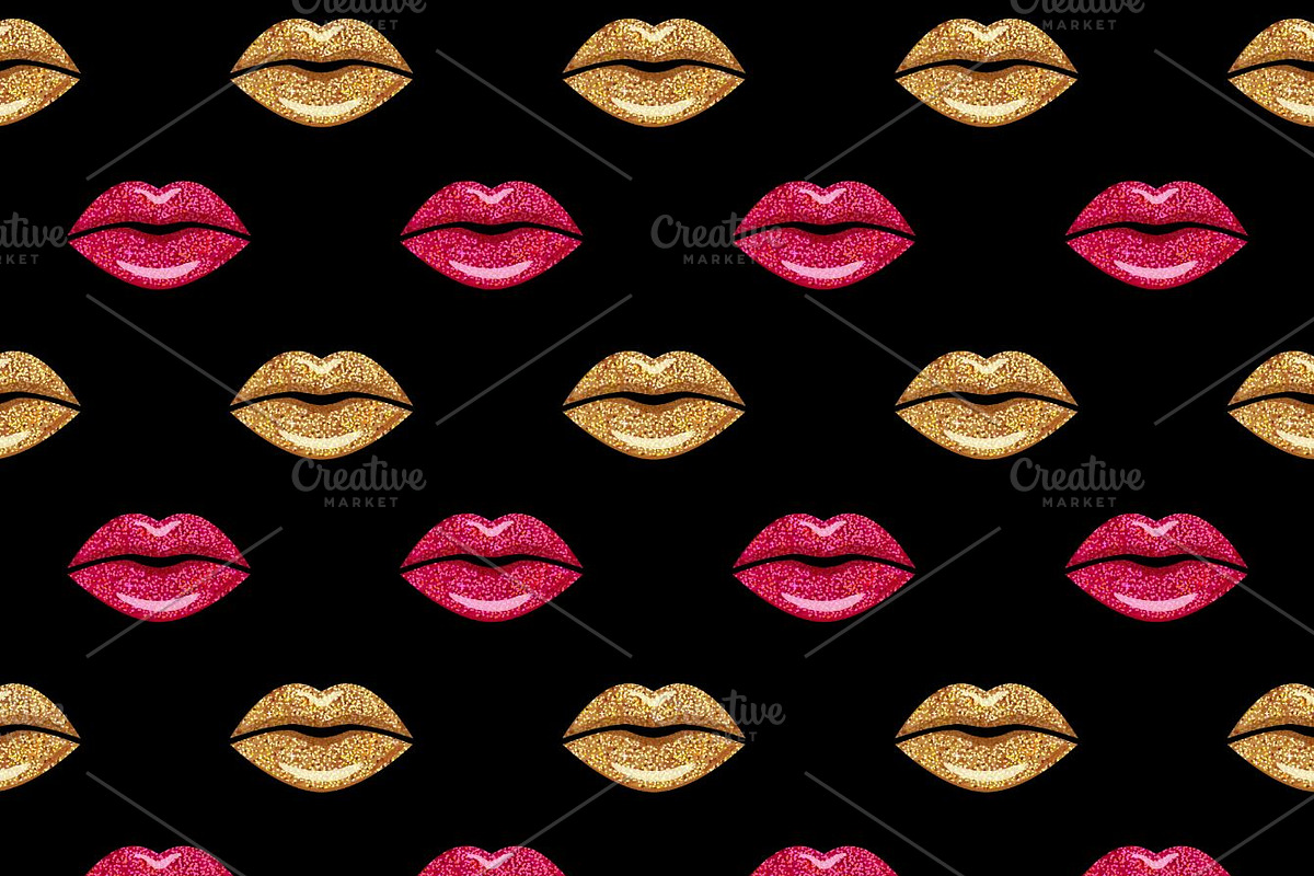 Love Kiss Lips pattern.  in Patterns - product preview 8