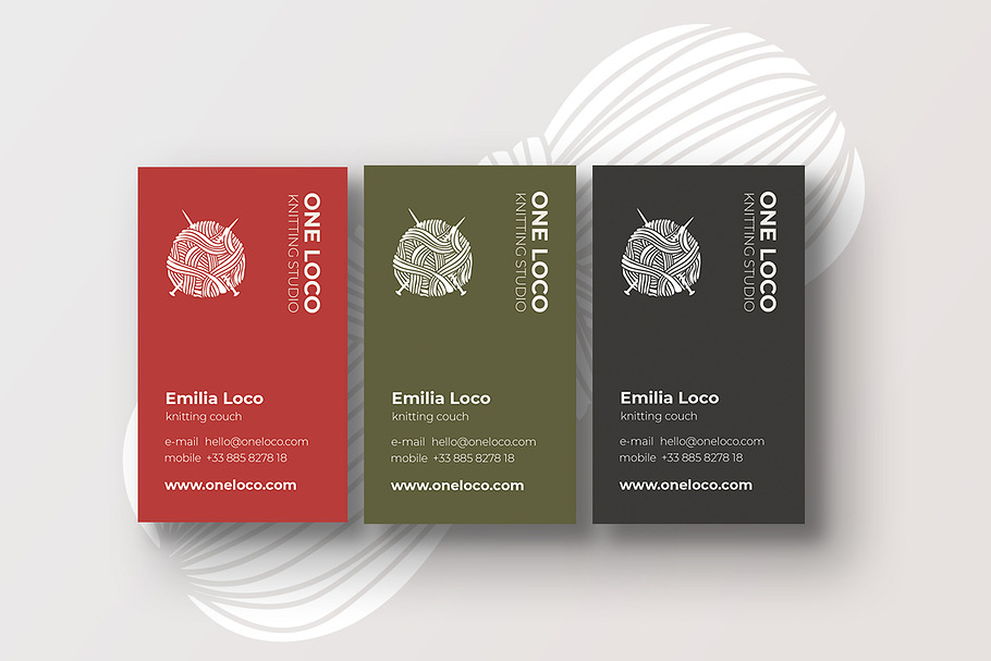 Knitting Studio Business Cards in Business Card Templates - product preview 8