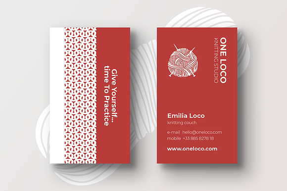 Knitting Studio Business Cards in Business Card Templates - product preview 1